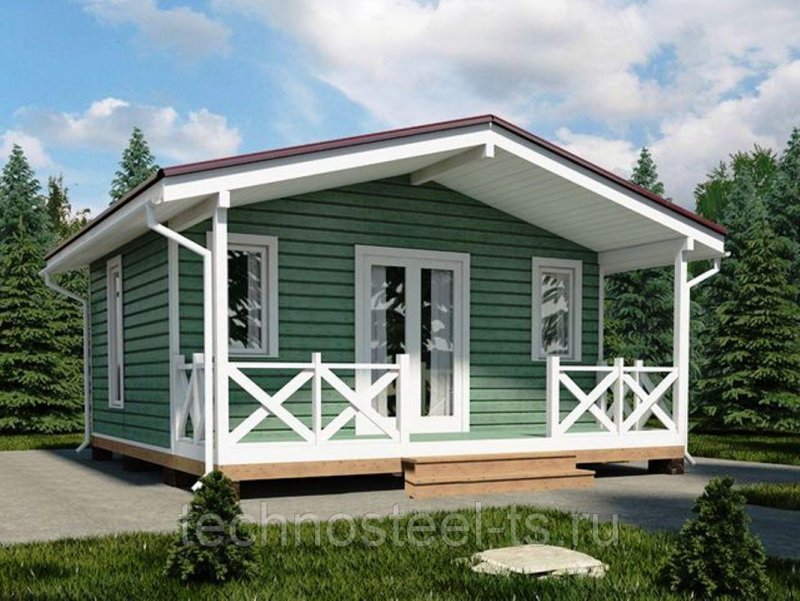 Дом каркасный дачный 40м2