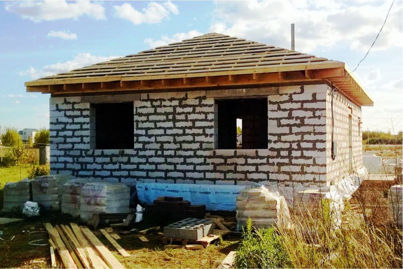 Одноэтажный дом из газоблока