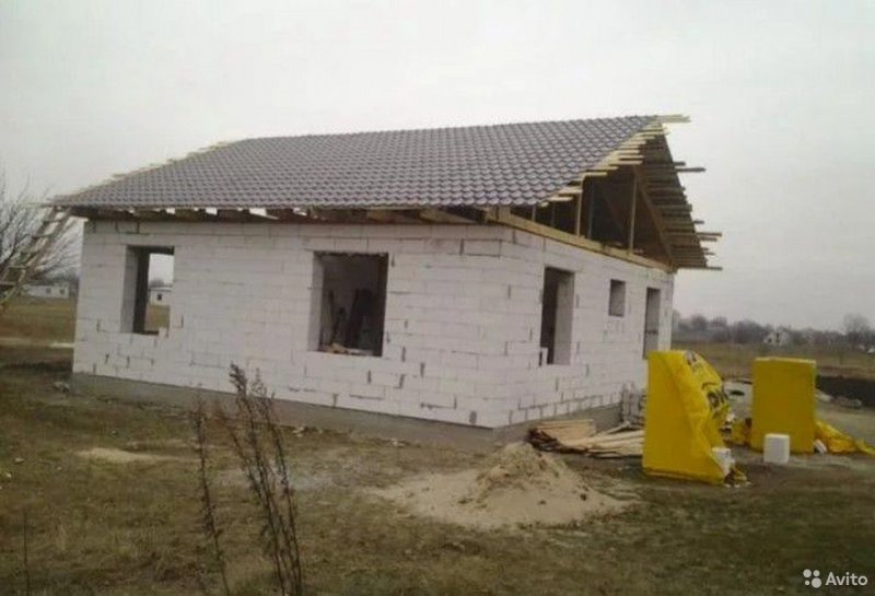 Одноэтажный домик из газоблока