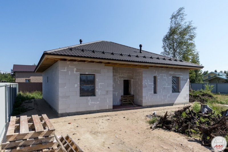 Одноэтажный домик из газобетона