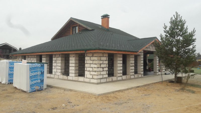 Проект под 1 этажный дом из газоблока