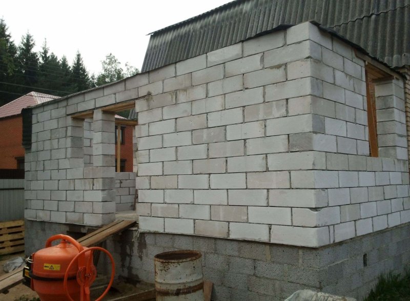 Пристройка из газосиликатных блоков