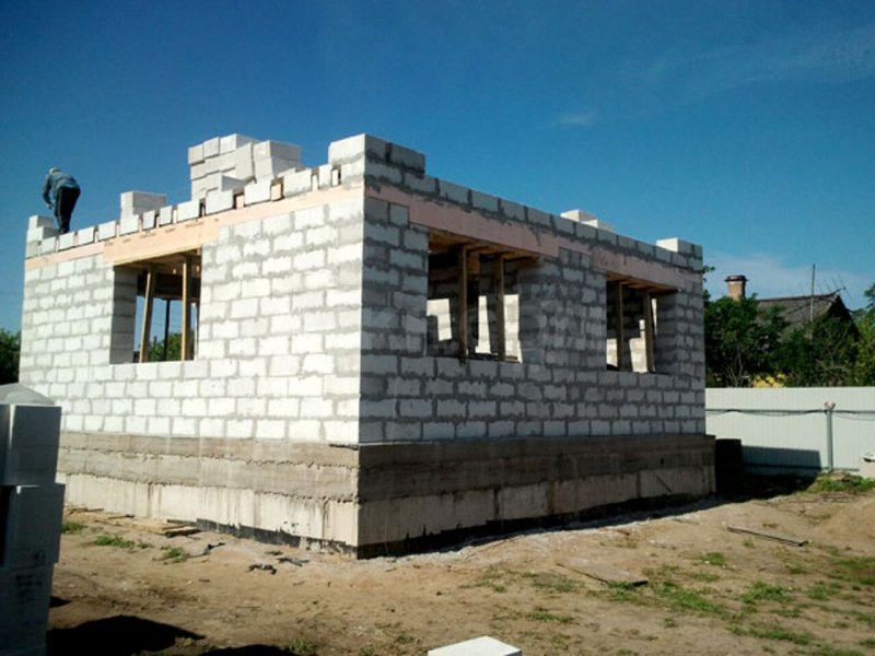 Коробка дома из газобетона 10 10
