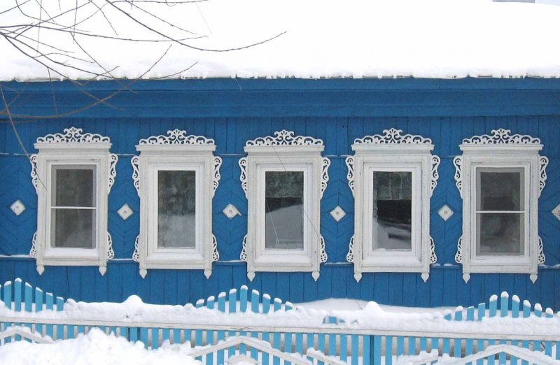 Наличники на окна в деревне