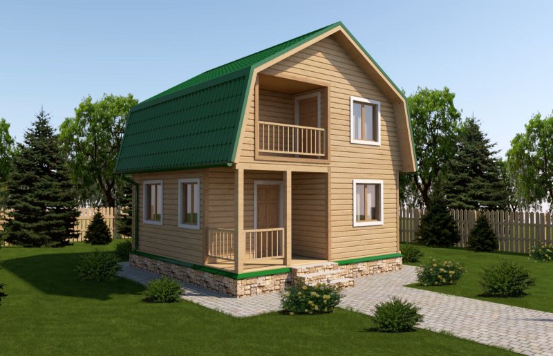 Каркасный дачный дом 6х6 под ключ