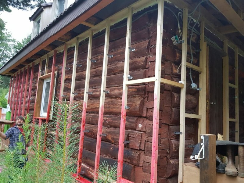 Каркас для сайдинга из бруса
