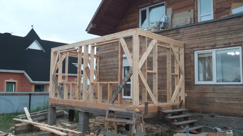Каркасные веранды пристройки