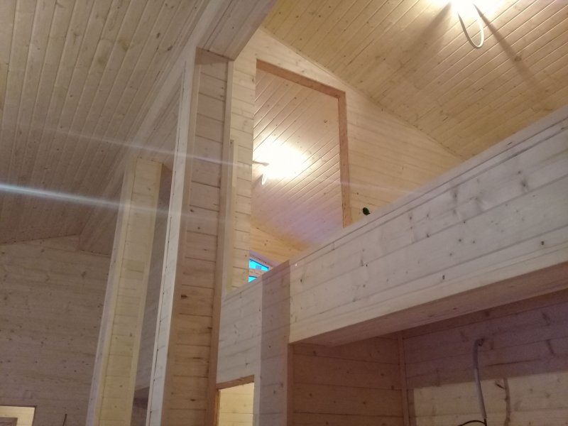 Перегородка из имитации бруса