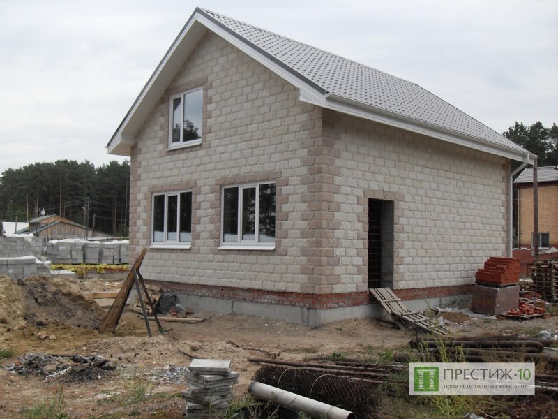 Домики из блоков с мансардой