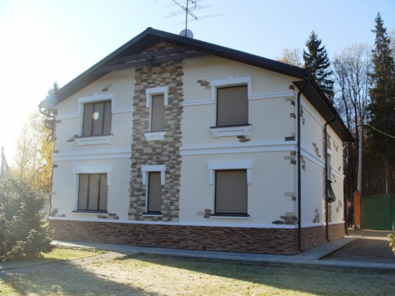 Фасады домов из газобетона