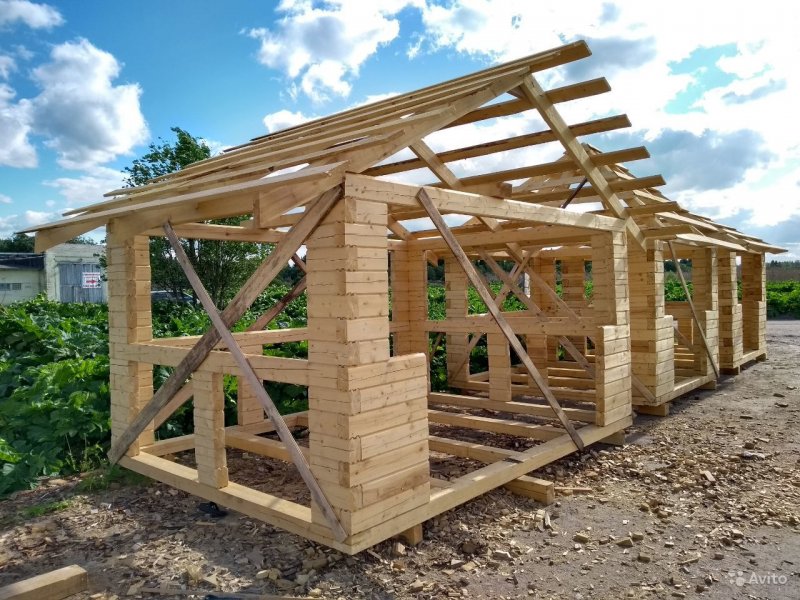 Каркас из бруса 100х150 для сарая
