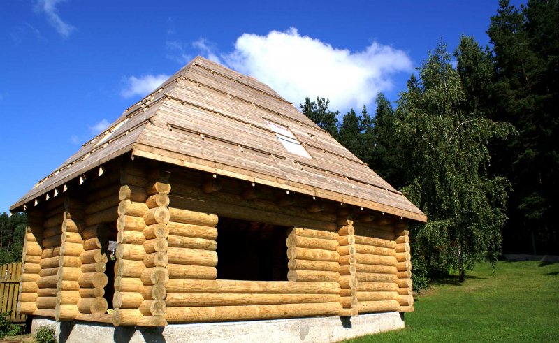 Крыши деревянных бань
