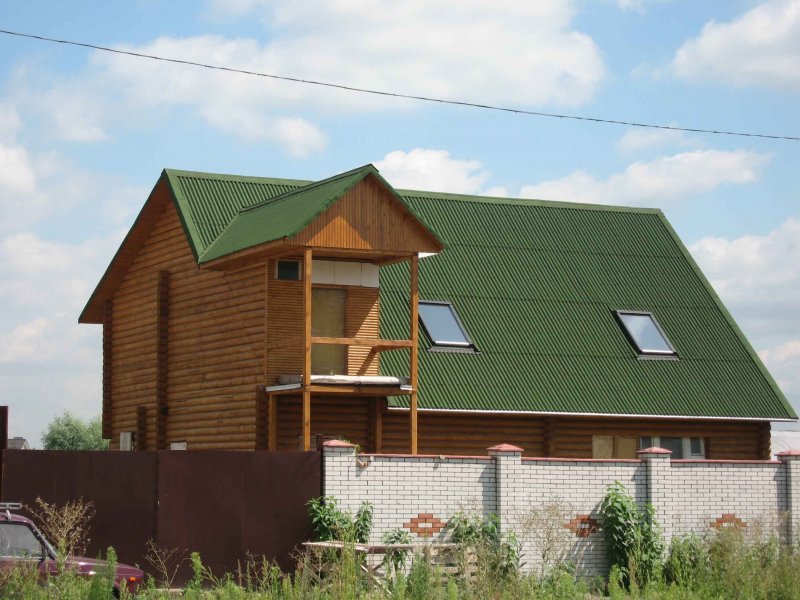 Крыша с ондулином