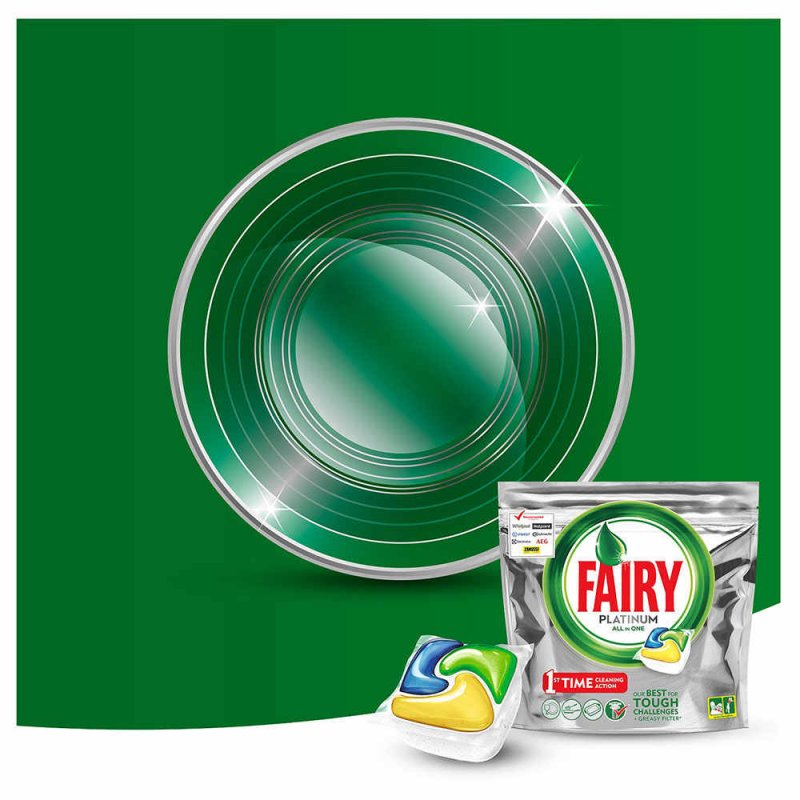 Капсулы для посудомоечной машины Fairy Platinum Plus all in 1 лимон