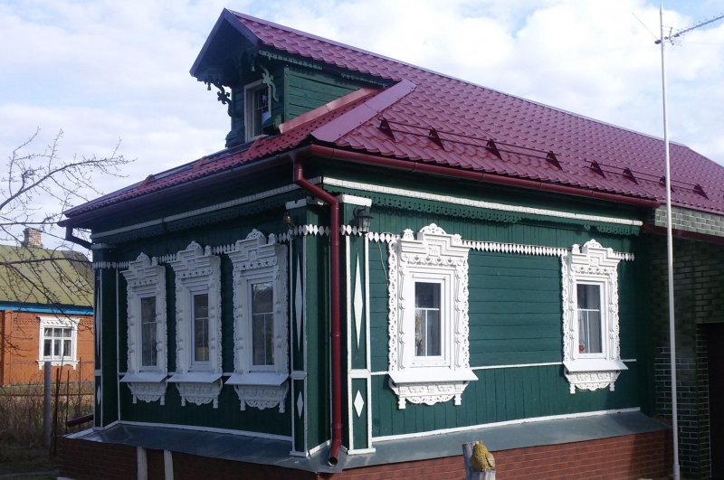 Отреставрированный деревянный дом
