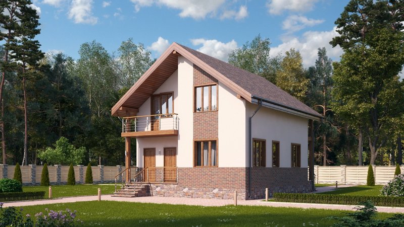 Дом с мансардой 150м2