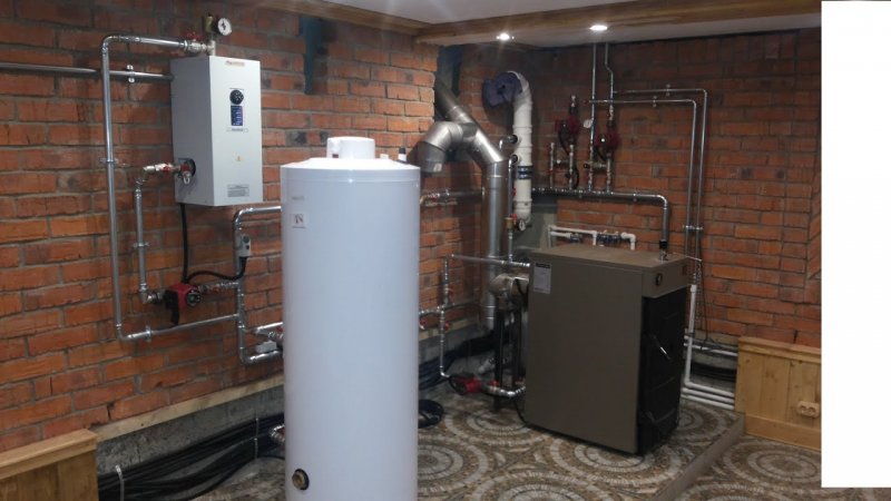 Электро газо дровяной котел