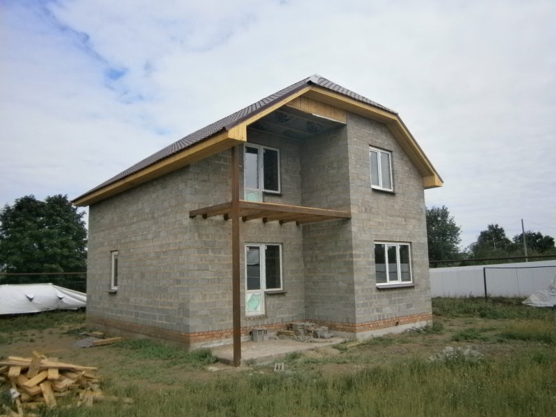 Дача из газобетона 6х6