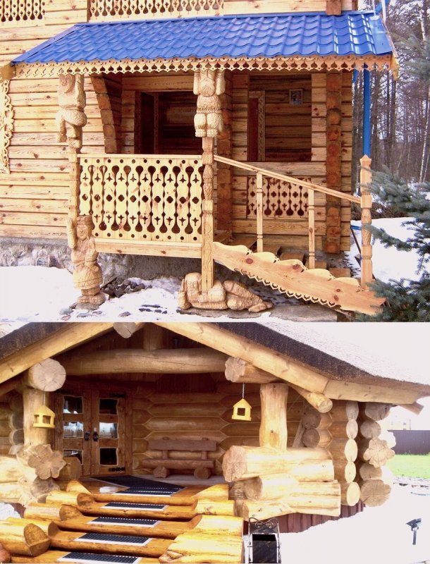 Резное крыльцо из дерева