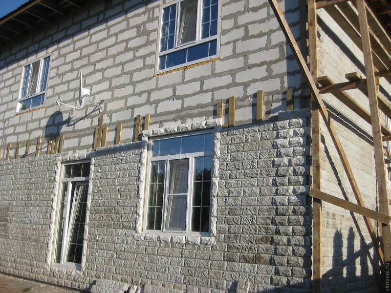 Отделка дома из газобетона снаружи