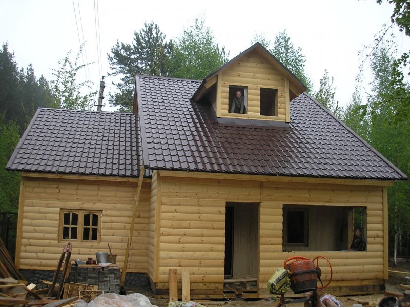 Наружная отделка бани из газобетона