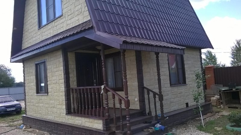 Обшивка крыльца сайдингом