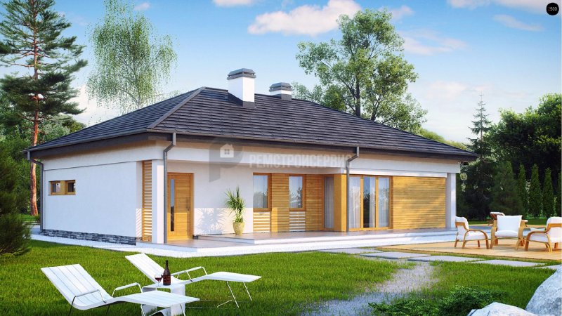 Z500 проекты одноэтажных домов с террасой