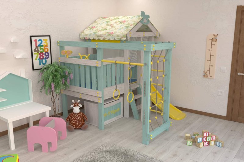 Детский домашний игровой комплекс - кровать Савушка Baby