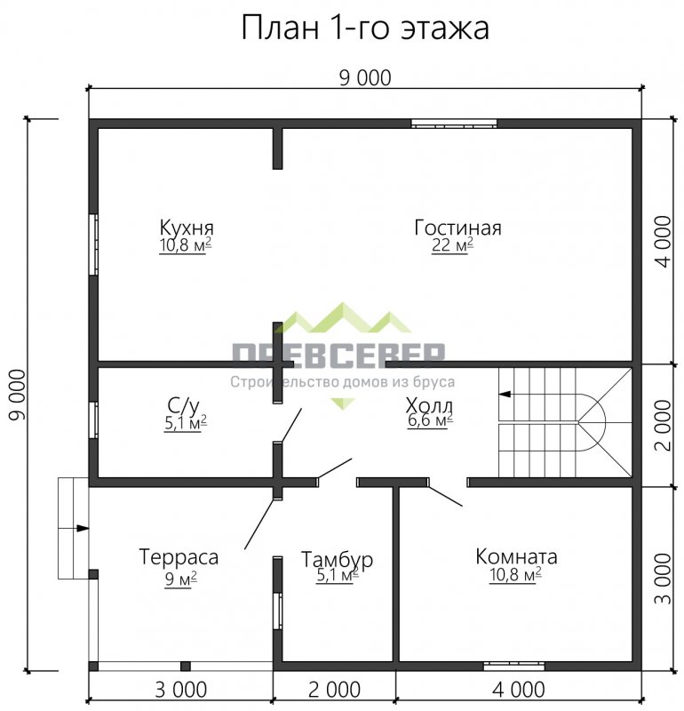 Планировка второго этажа 6 на 8