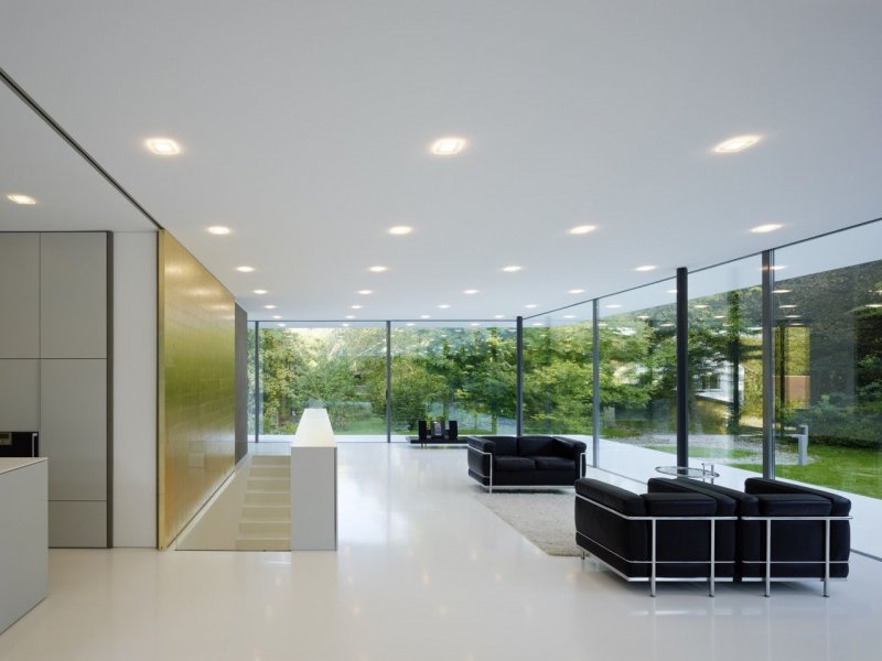 Glass Living Room outside Night