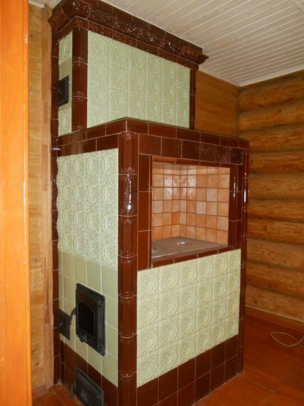 Плитка для отделки печки на даче
