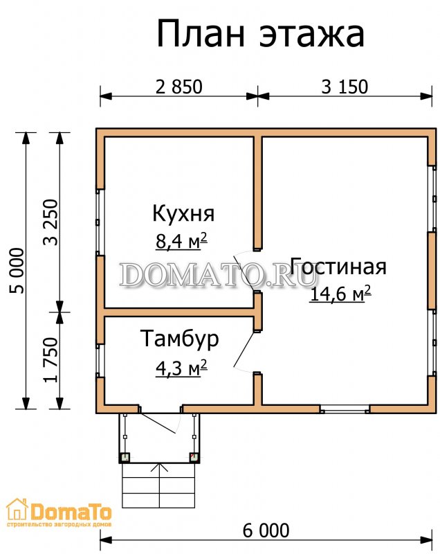 Дачный домик 5х6 планировка