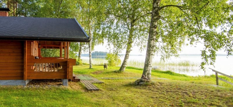 Финляндия турбаза река лес