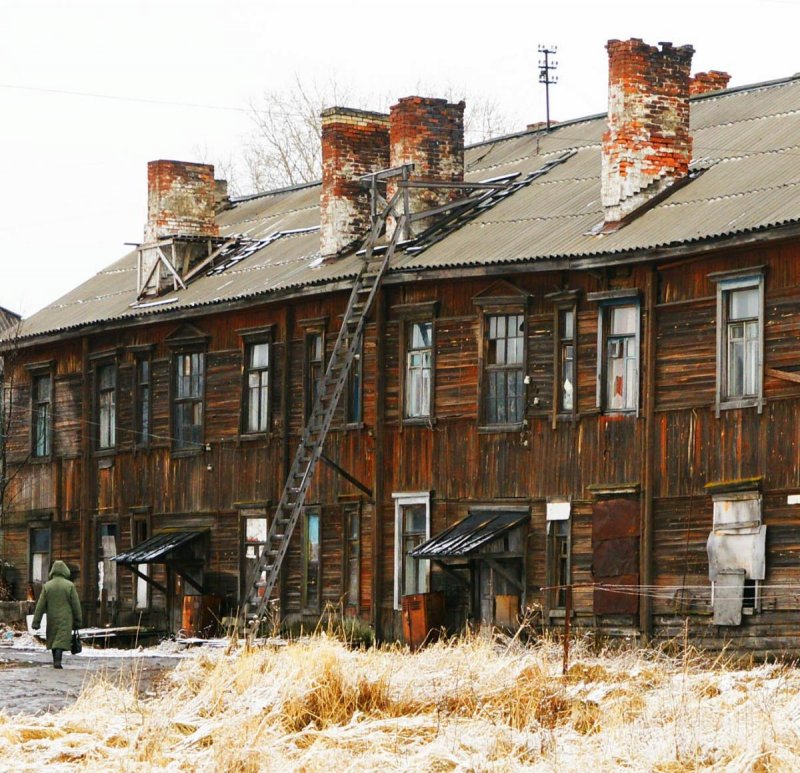 Карелия г Сегежа бараки