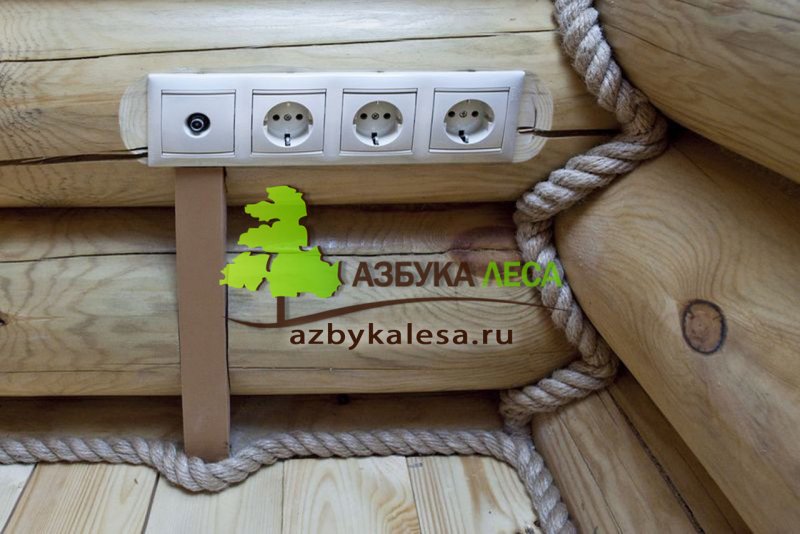 Кабель канал для сруба