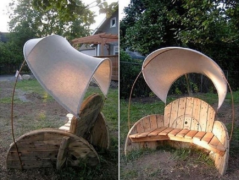 Необычные садовые предметы из дерева