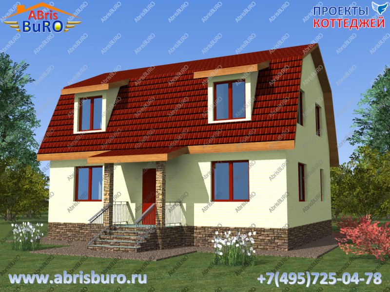 Дом с мансардной крышей