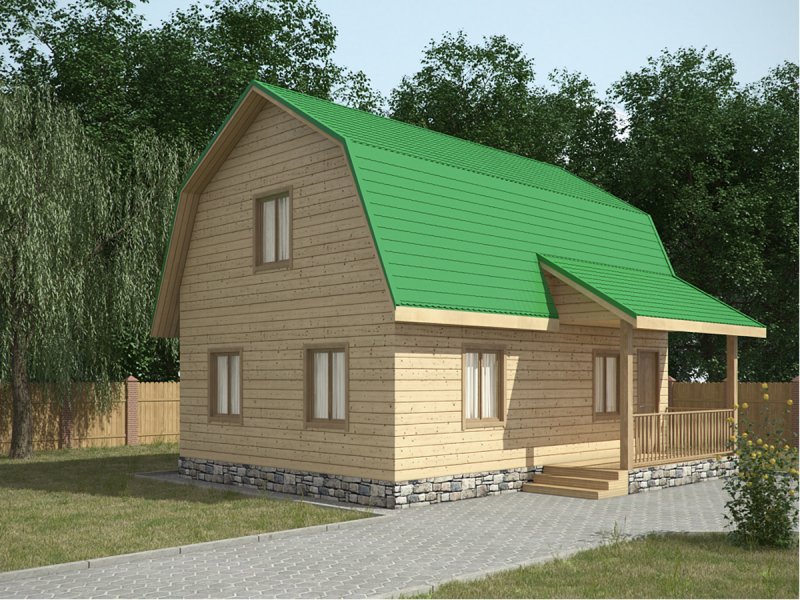 Проекты домов с ломаной крышей и с мансардой