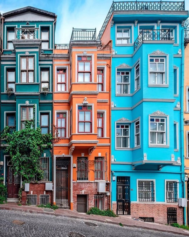 Balat Стамбул , цветные домики