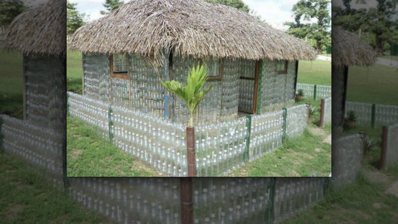 Дома из пластмассовых бутылок