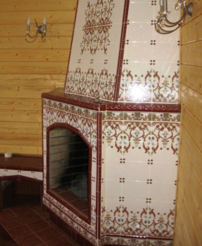 Декор печи в частном доме