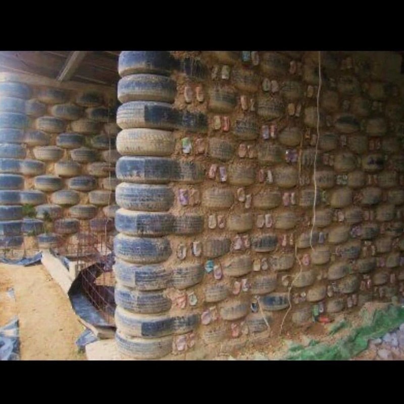 Постройки из покрышек