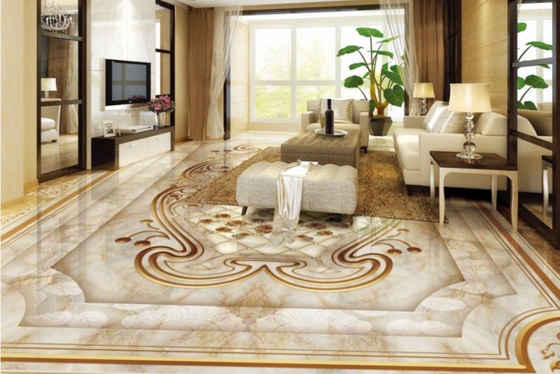 3d пол мрамор