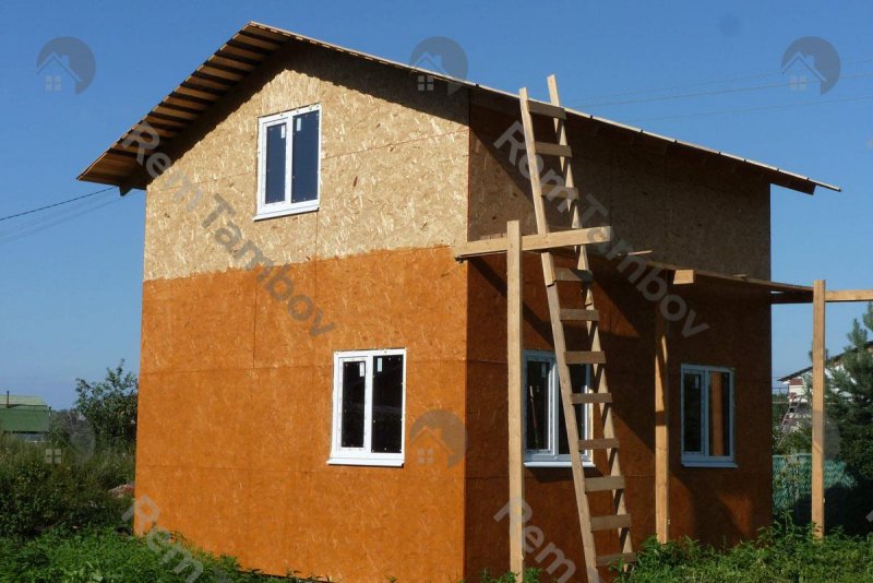 Дом из ОСП покраска