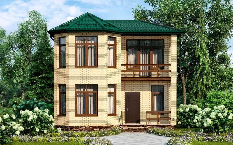 Дом кирпичный двухэтажный