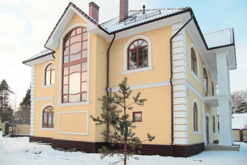 Фасад короед с декоративными элементами