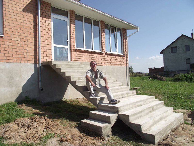 Наружные лестницы для дома из бетона