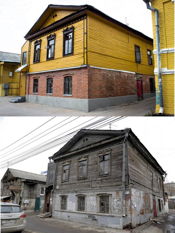 Отреставрированный деревянный дом