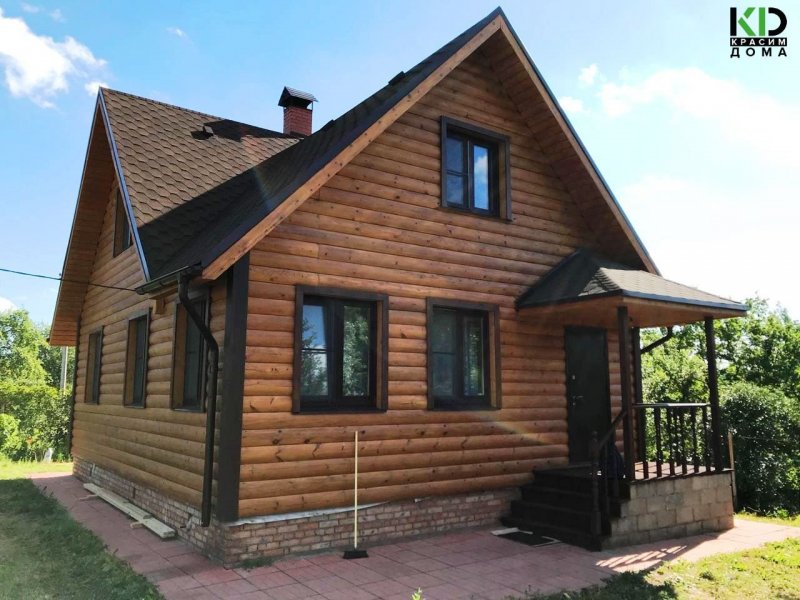 Цвет деревянного дома снаружи