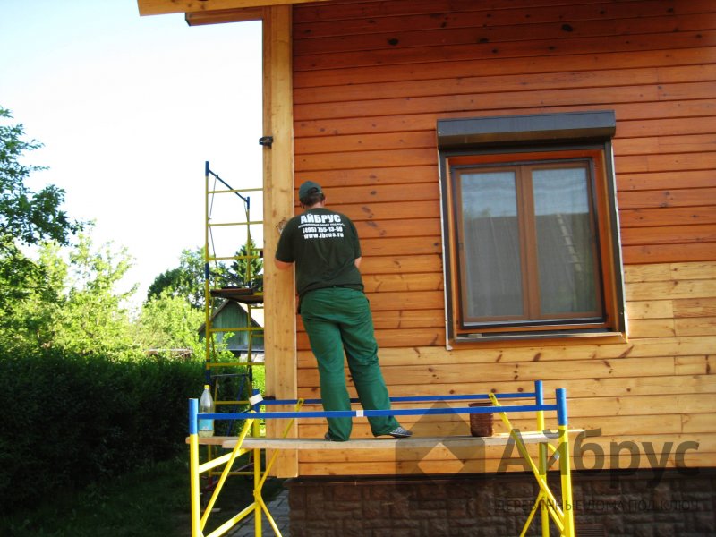 Дом покрашенный пропиткой